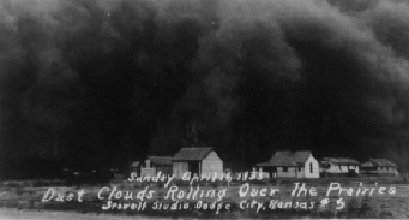 Dust bowl black smoke